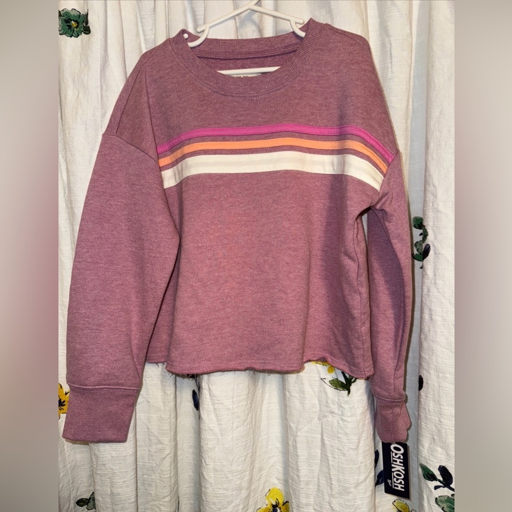 Oshkosh B’gosh Girls Purple Striped Sweater NWT